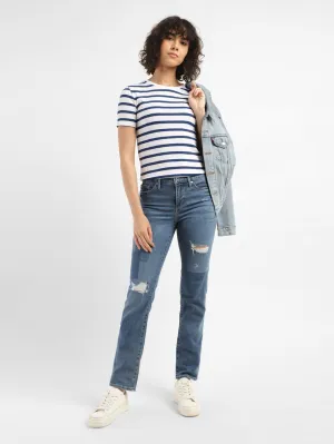 Women's 312 Blue Straight Fit Mid Rise Jeans Built For Life comfortable option