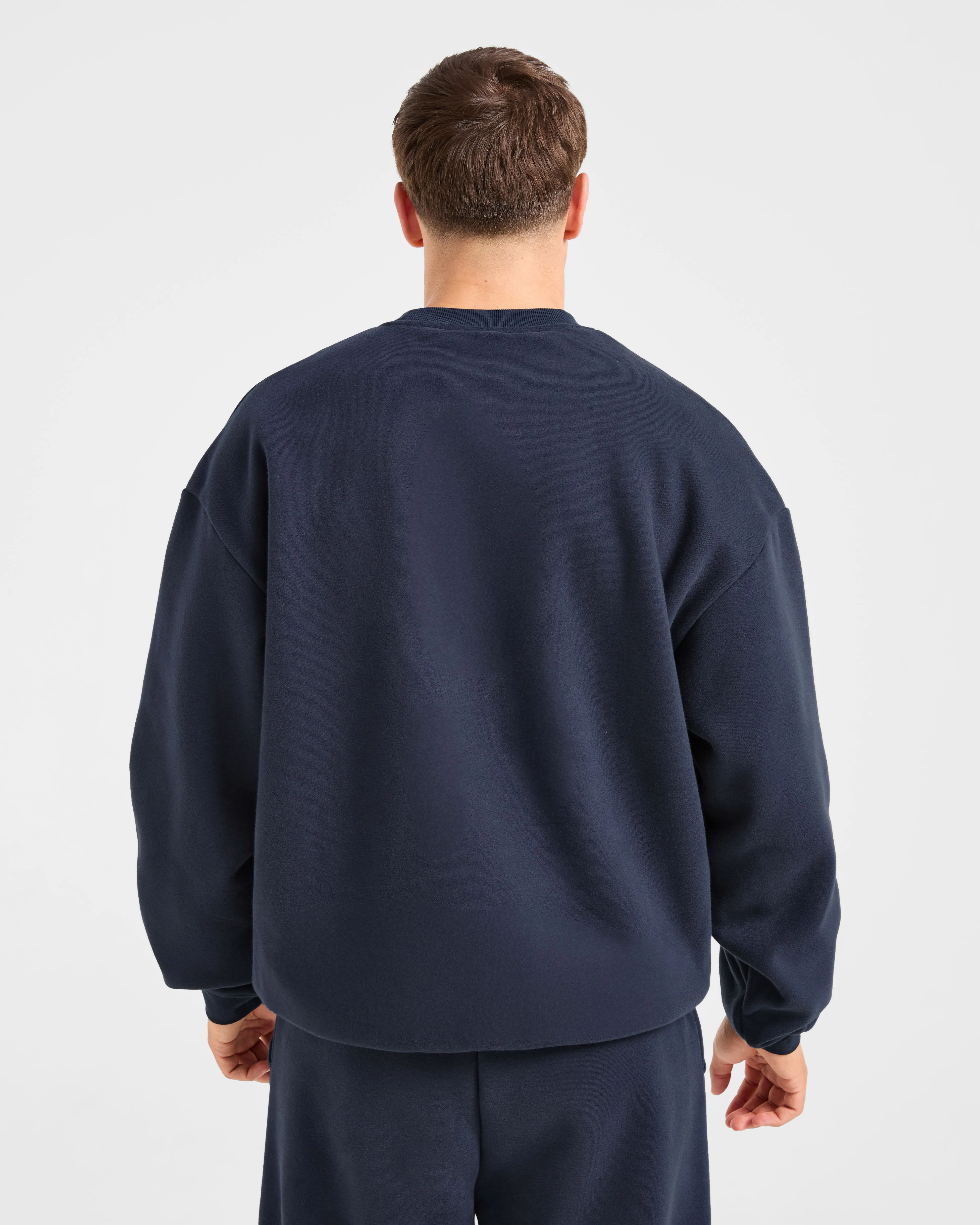 Academy Oversized Sweater - Navy Sheen