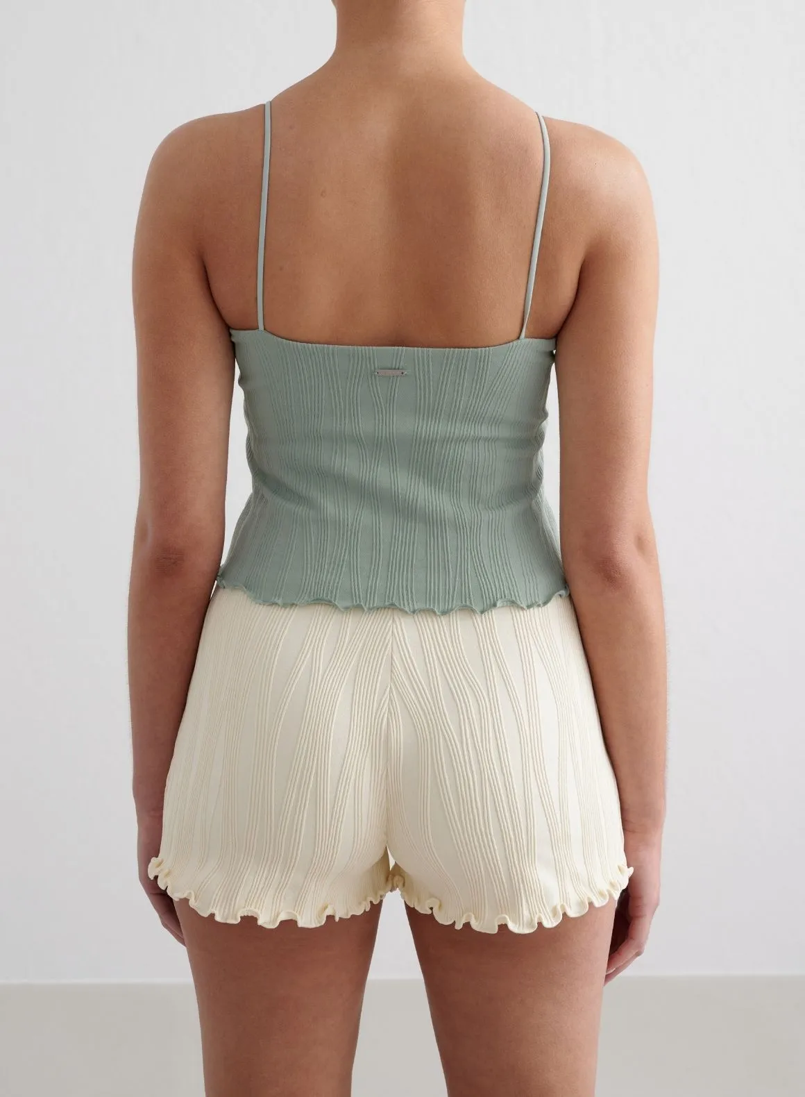 Lightweight Weave Agricultural - useful Aqua Tulip Singlet