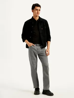 Men's 541 Grey Athletic Tapered Fit Mid Rise Jeans City Walk Smart Casual Weekend Getaway Trend Setter