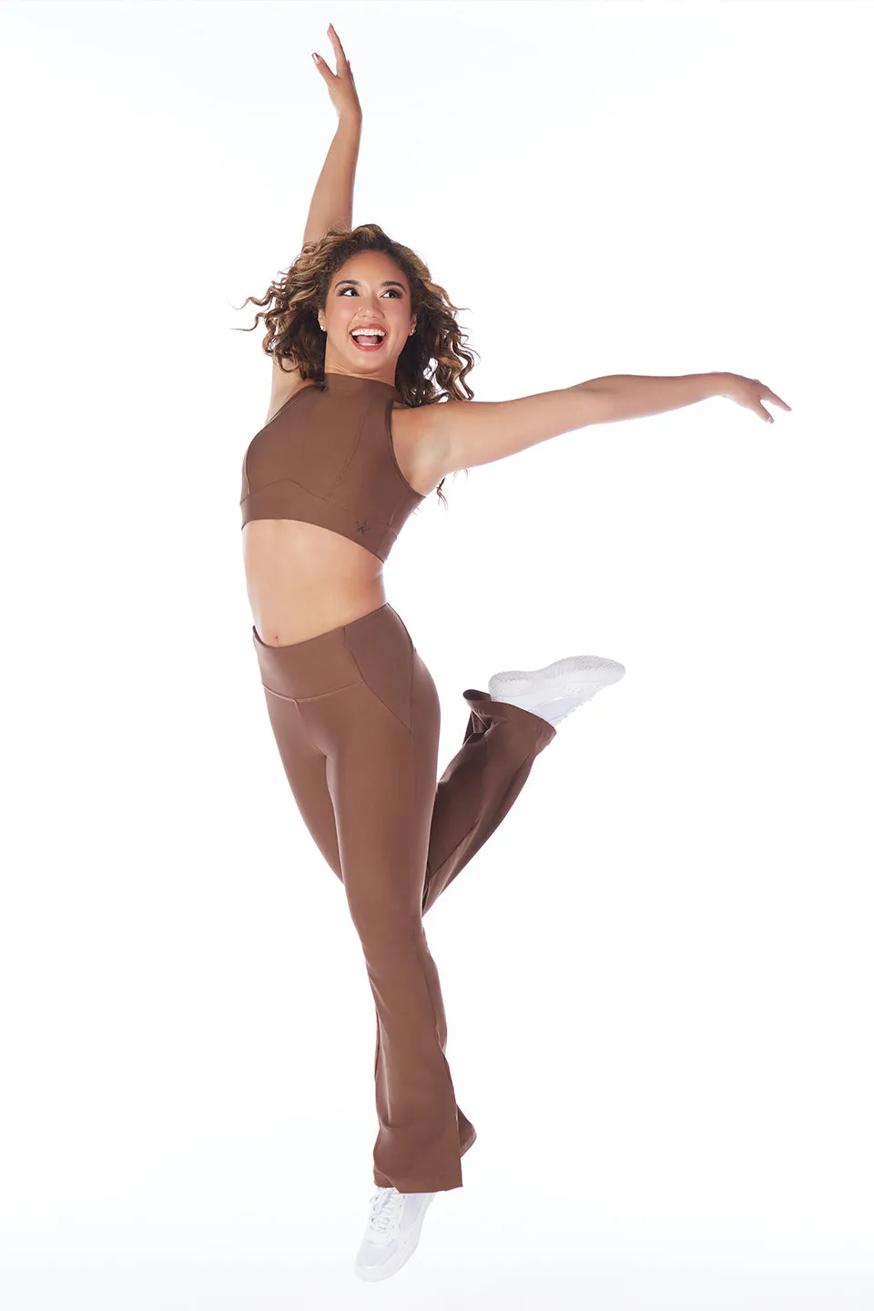 All Time Use Power Flare Leggings in Dark Mocha