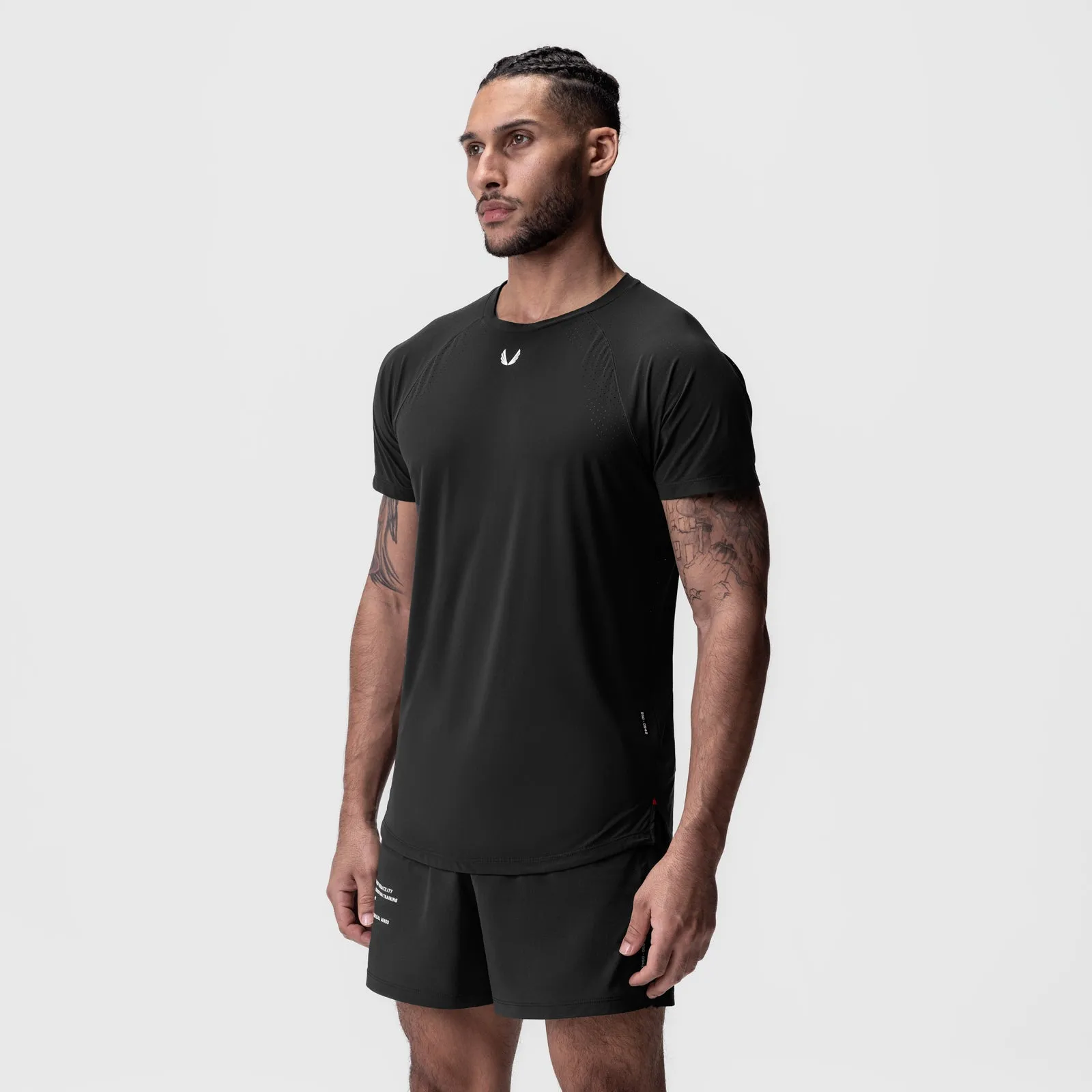 0948. Laser-Vent? Established Tee - Black Comfortable clothing Odor-resistant