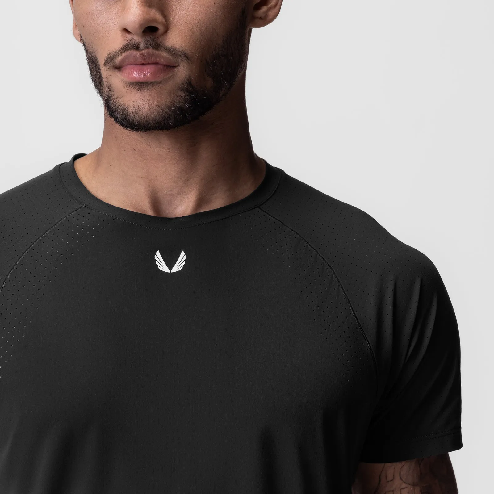 back to school Lightweight Construction 0948. Laser-Vent? Established Tee - Black