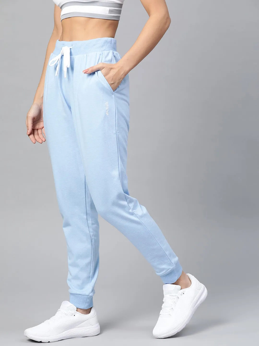 QuickReleaseFastenings Alcis Women Solid Blue Track Pant