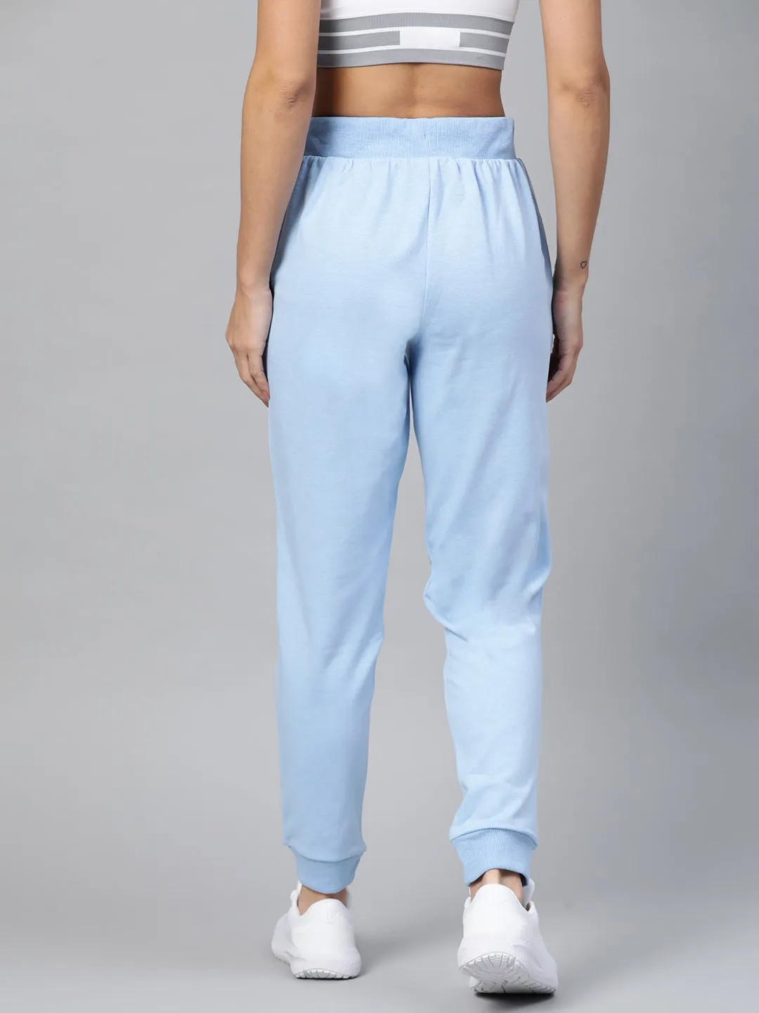 Alcis Women Solid Blue Track Pant Commuter Ready Soft Interior