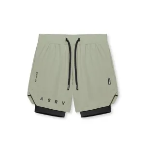 0866. Tetra-Lite? 7" Liner Short - Sage "ASRV"/Black Warehouse Work picnic wear