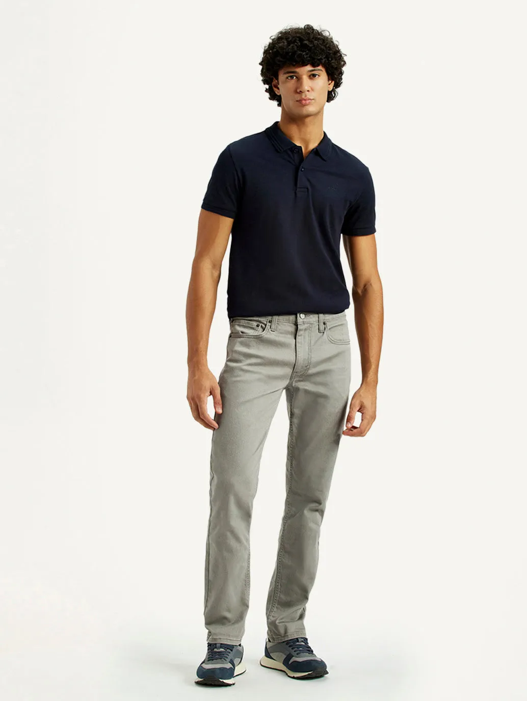 Men's 511 Grey Overdyed Slim Fit Mid Rise Jeans Textured Versatile Shopping Day Youth Style Weekend Style Rainy Day