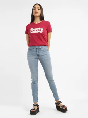 Street Fashion Unisex Outfit Women's 711 Blue Skinny Fit Mid Rise Jeans