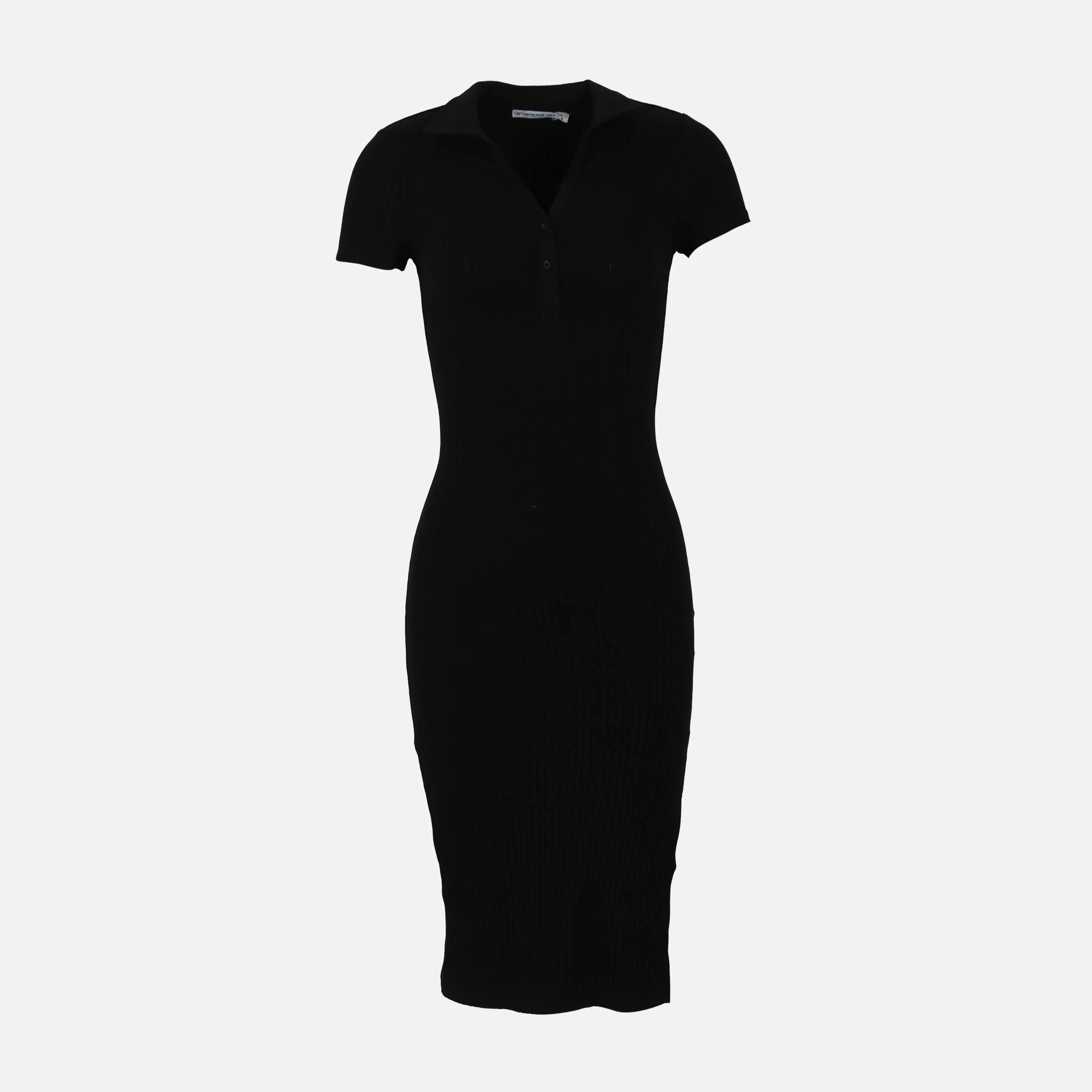 WOMEN RIBBED SHORT SLEEVE LONG DRESS Snow Ready