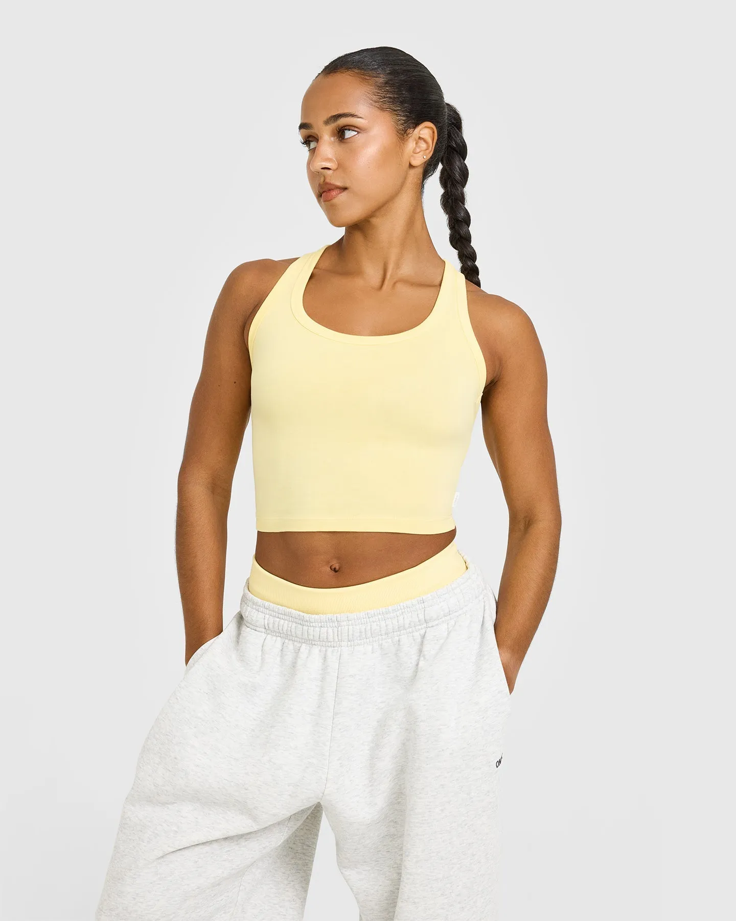 temperature regulation Power Balance Cotton Fitted Mid Vest | Sherbert Yellow