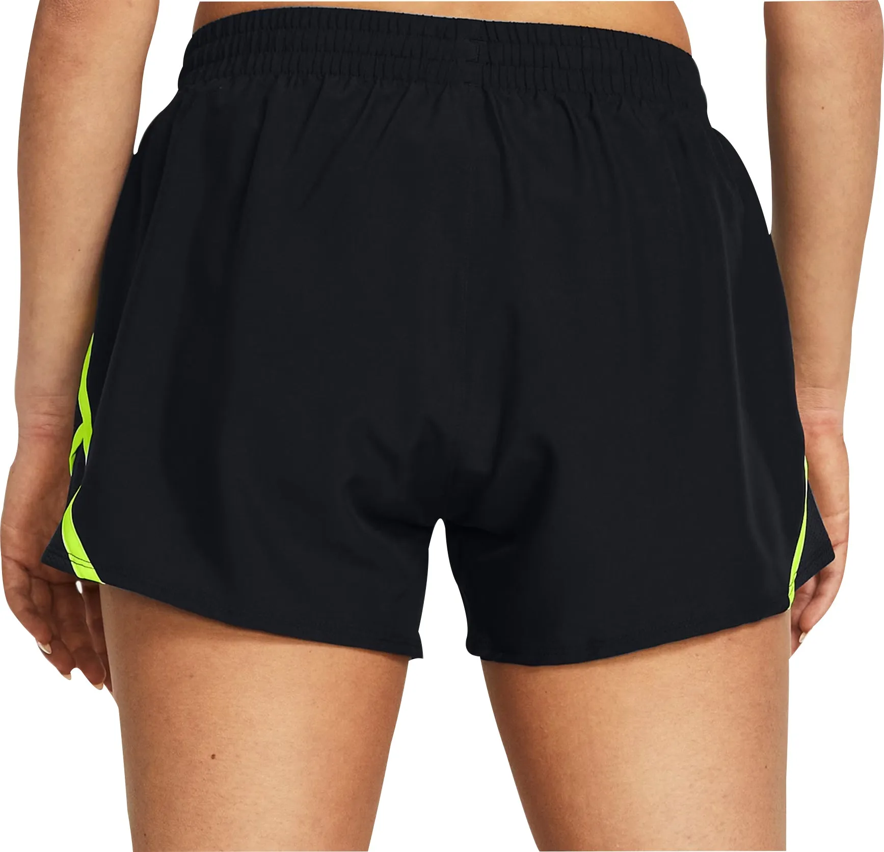 Under Armour Fly By 3 Inch Womens Running Shorts - Black Seamless construction