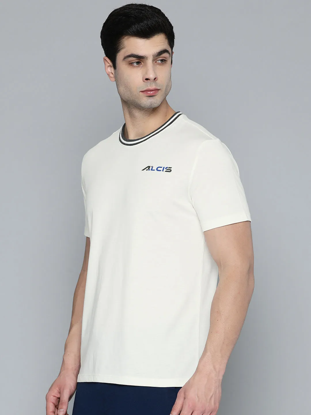 Gloss Glow Alcis Men White Brand Logo T-shirt