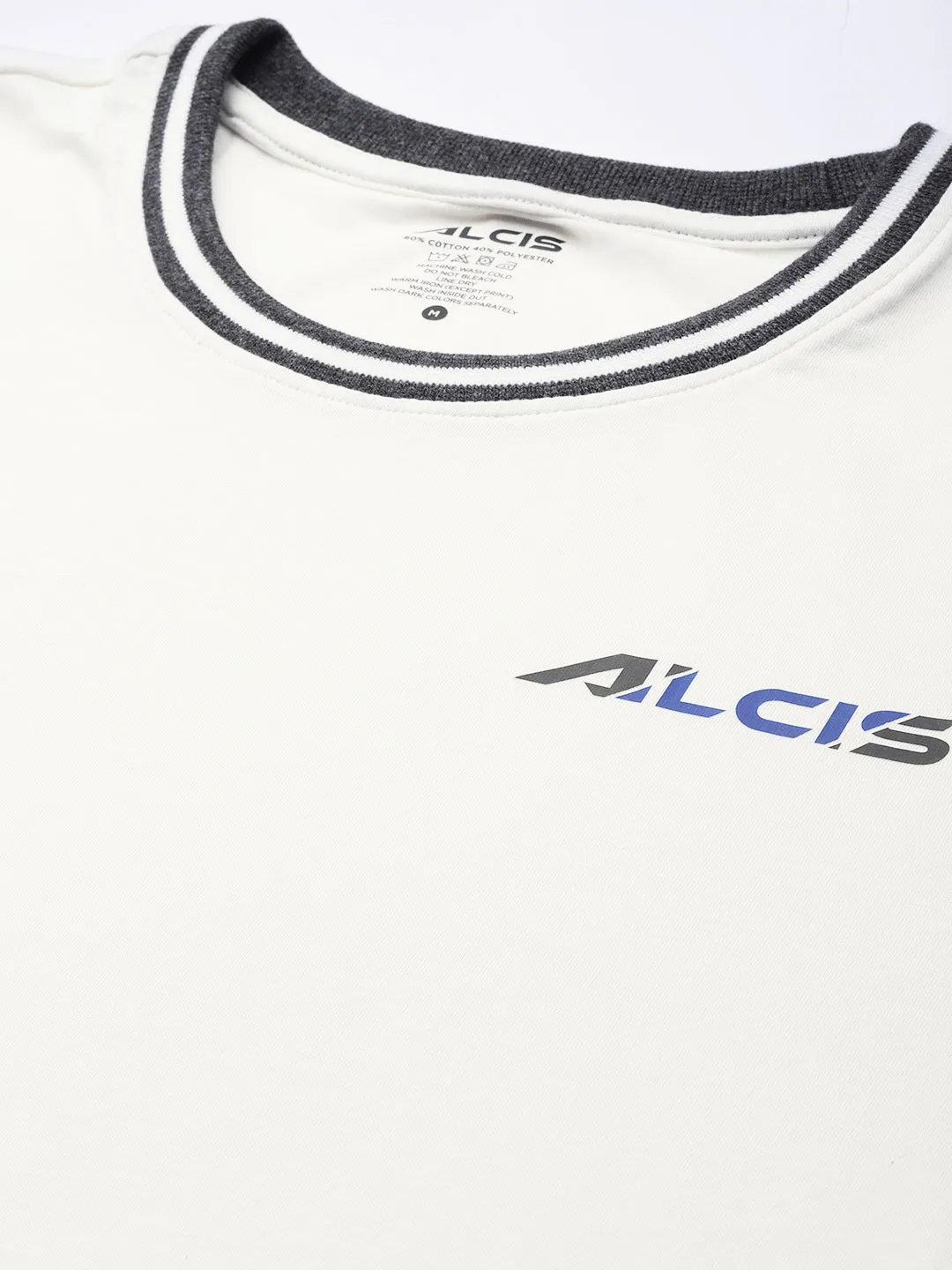 AdjustableWaistband Alcis Men White Brand Logo T-shirt