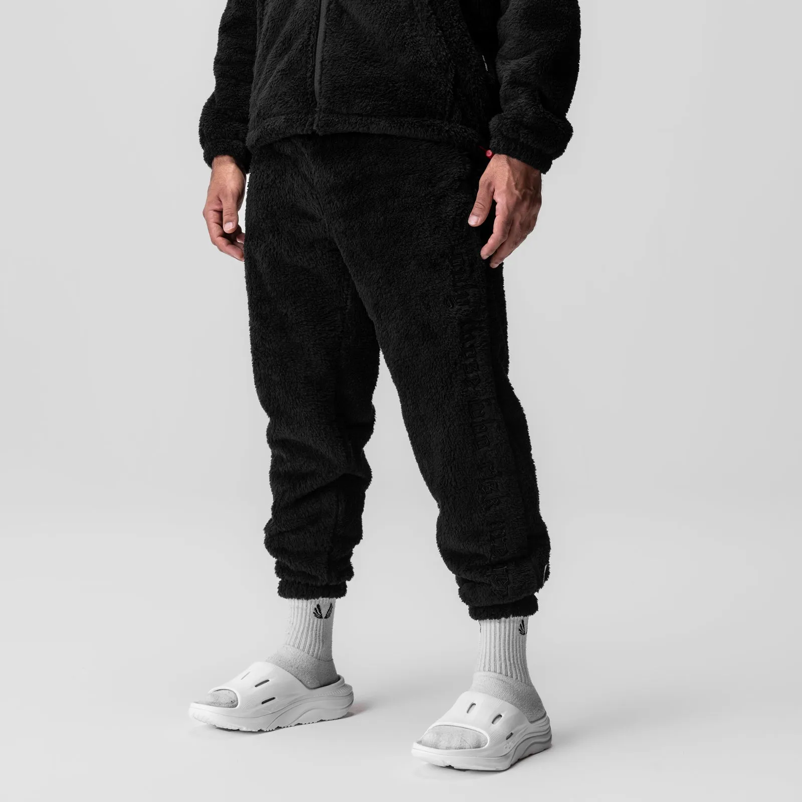 HypoallergenicFabric Quick Wash 0692. Sherpa Recovery Sweats - Black/Black