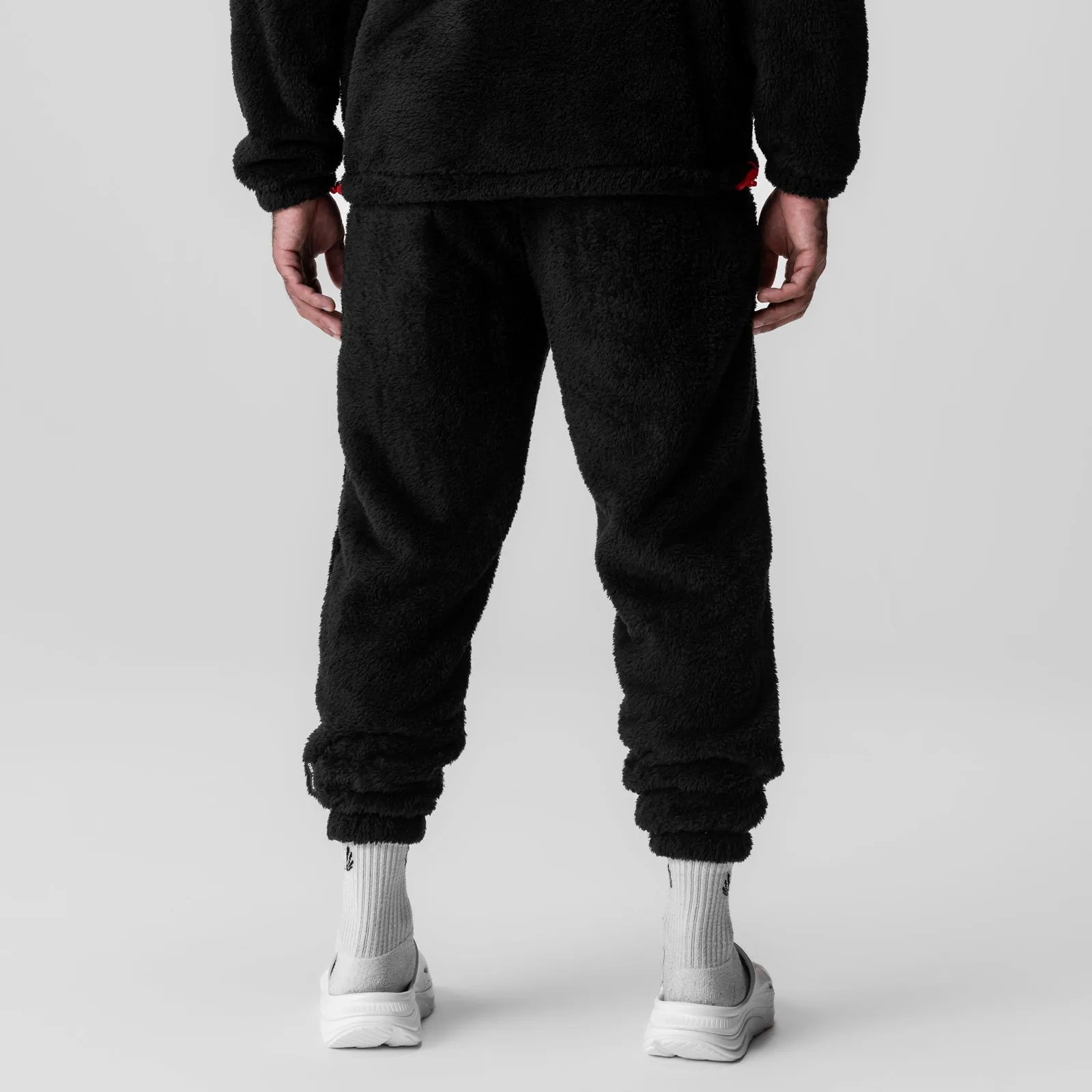 0692. Sherpa Recovery Sweats - Black/Black Adaptable Fit ReinforcedHemline