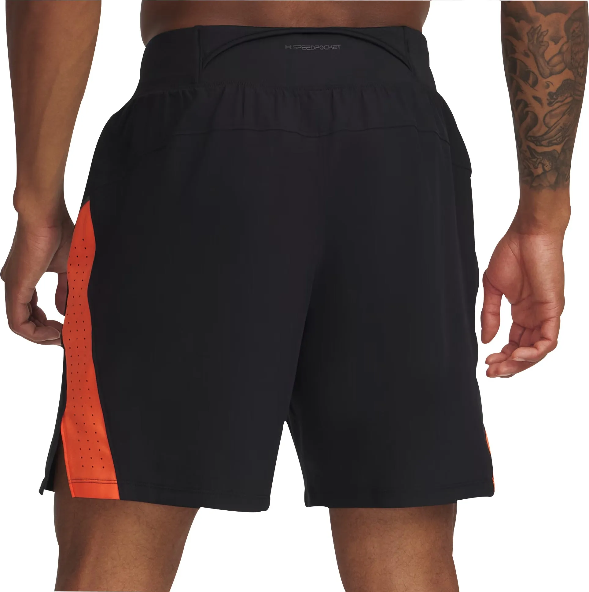 Pre Shrunk Cotton Blend Under Armour Launch Elite 7 Inch Mens Running Shorts - Black