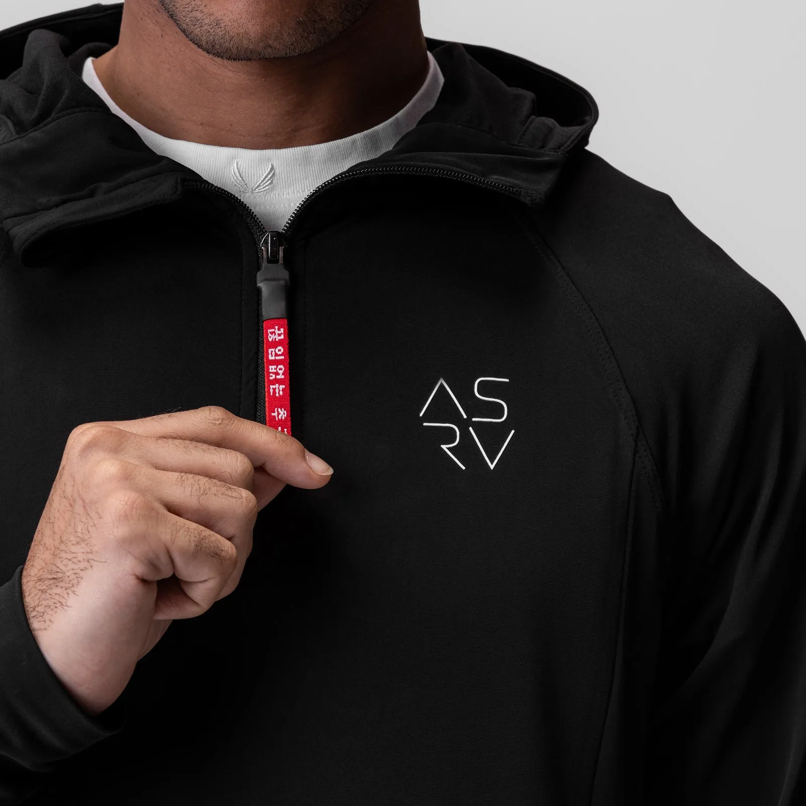 0682. Training Hoodie - Black "Cyber" Mesh Lined Hood