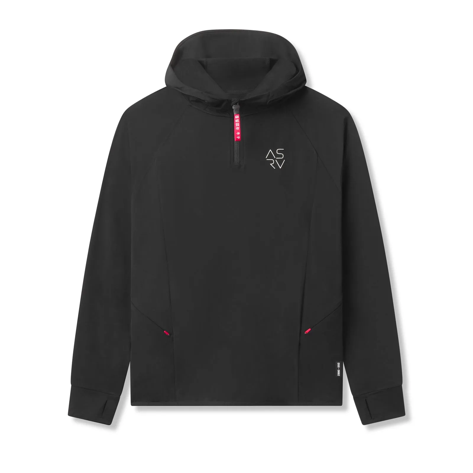 0682. Training Hoodie - Black "Cyber" Distressed finish Jackal like