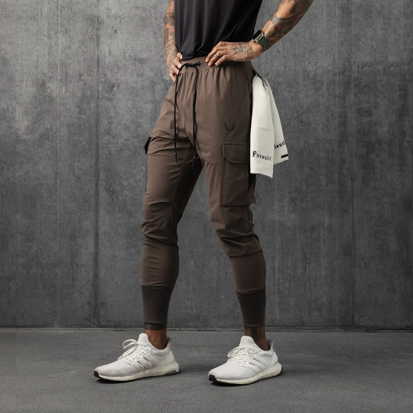 Non Restrictive Cut SmoothZipper 0825. Tetra-Lite? Cargo High Rib Jogger - Deep Taupe