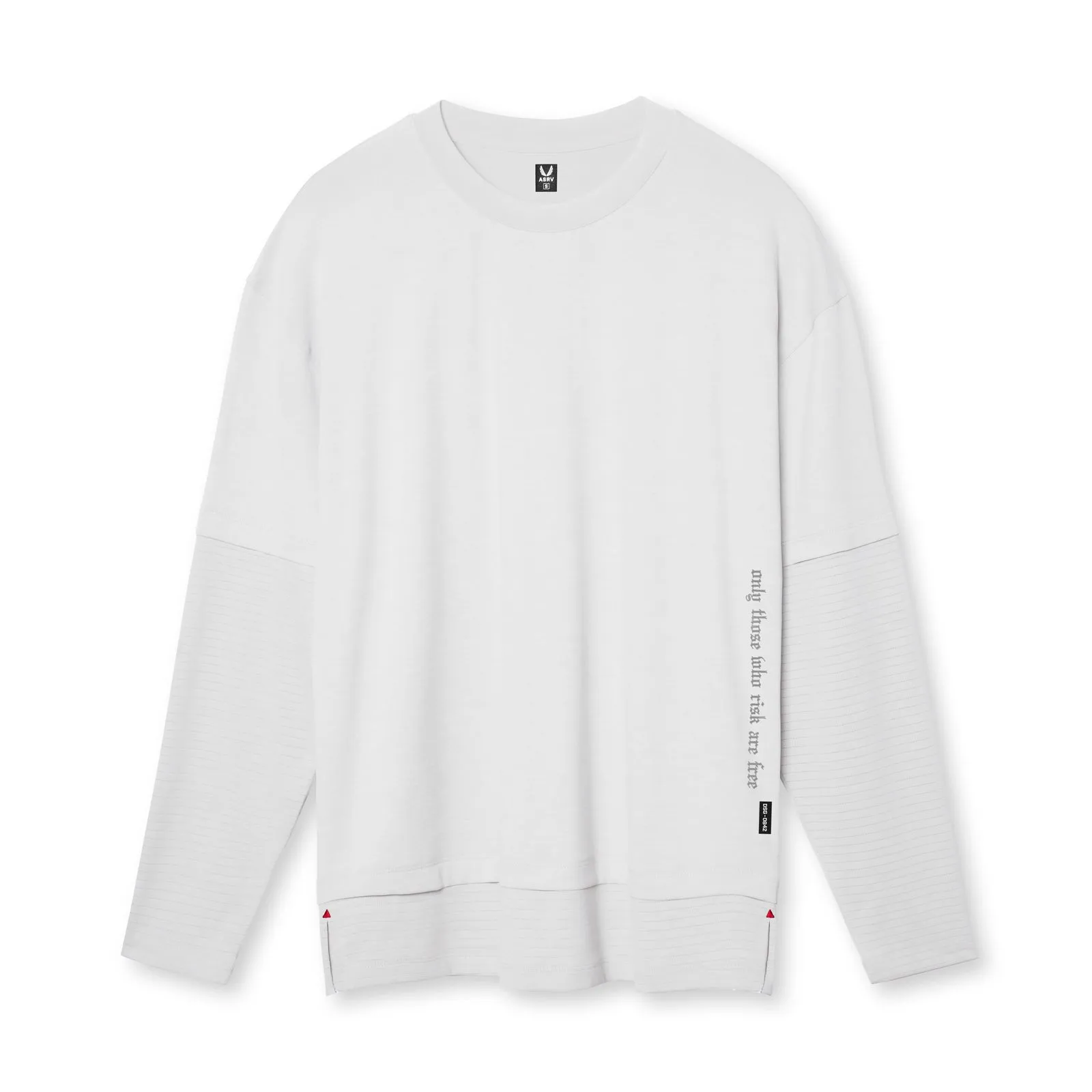 Denim Blister Free Buttons 0842. 3D-Lite? 2.0 Layered Long Sleeve - White "OTWR"