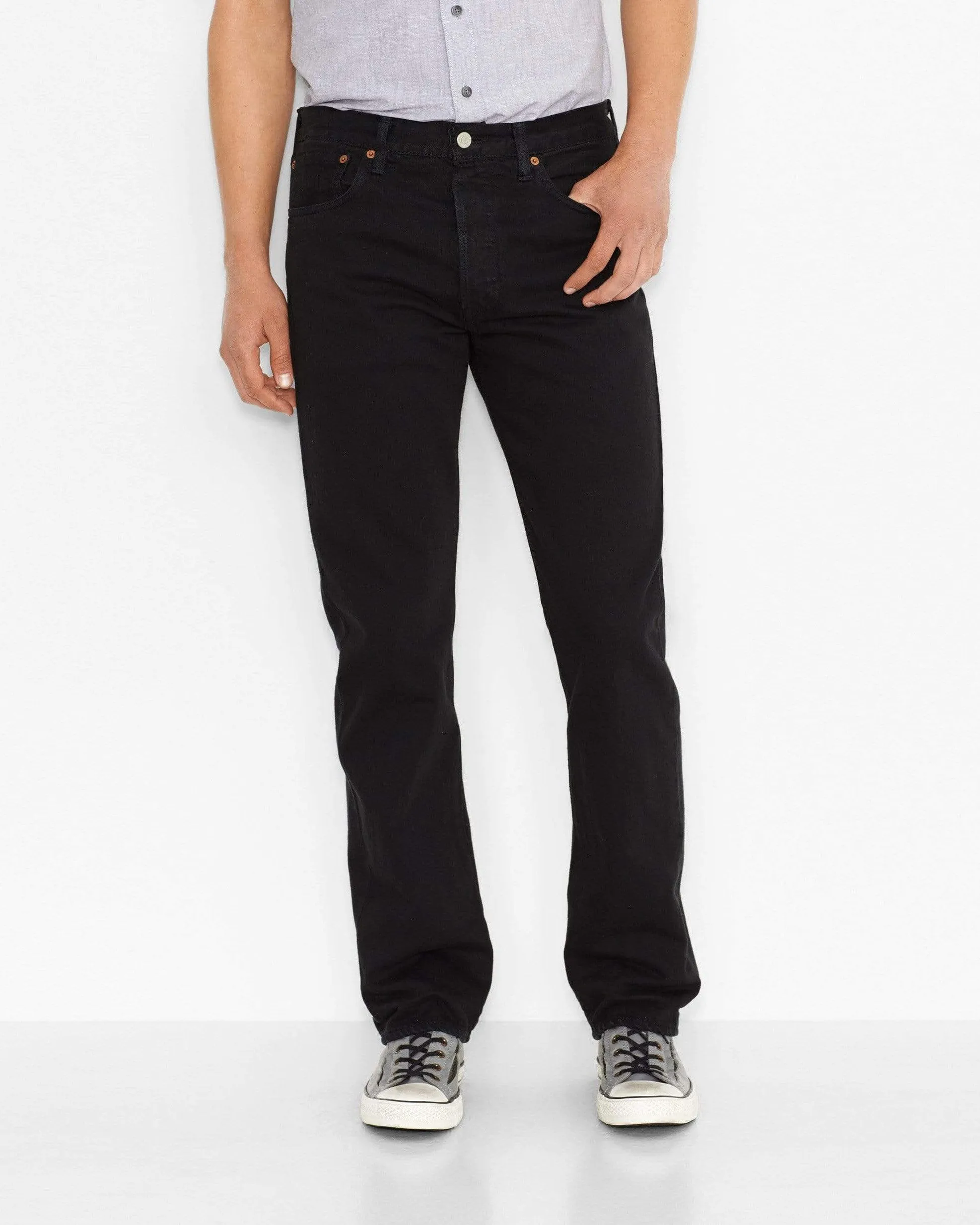 Loose Spring Mood Luxury Textured Athlete Fit Levi's? 501 Original Regular Fit Mens Jeans - Black