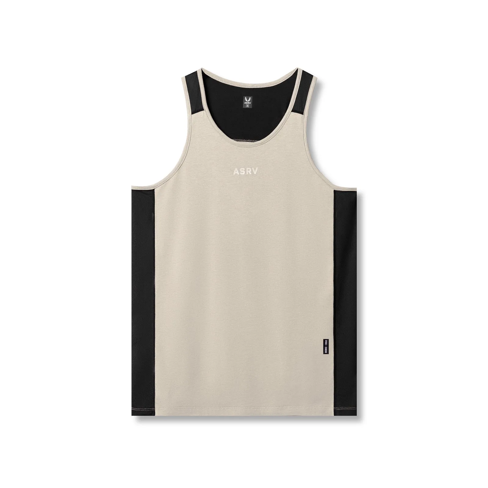 short term storage Athletic Performance Fit 0809. Supima? Mesh Panel Training Singlet?- Sand Smoke