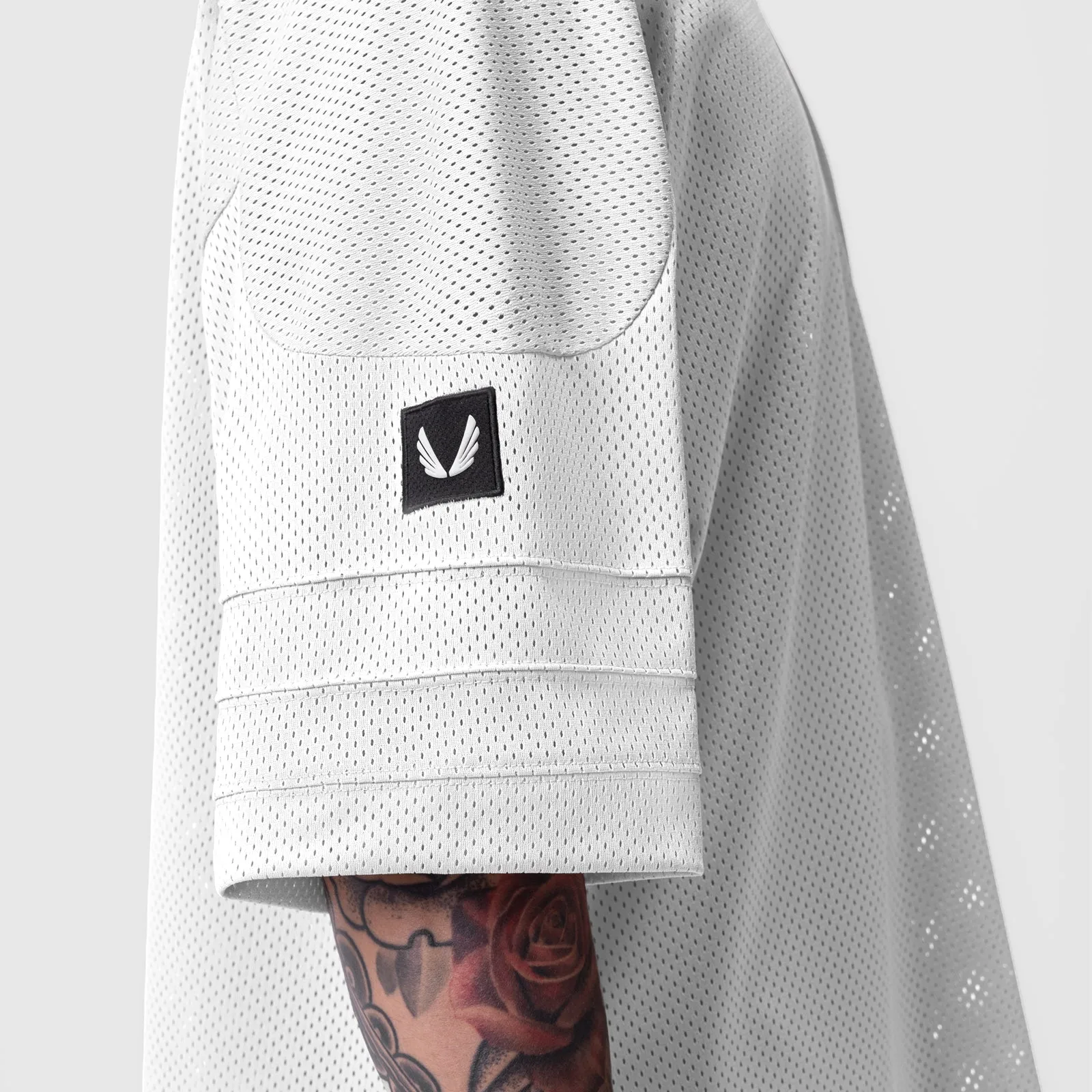 0772. SilverPlus? Mesh Oversized Jersey - White AntiStatic Properties