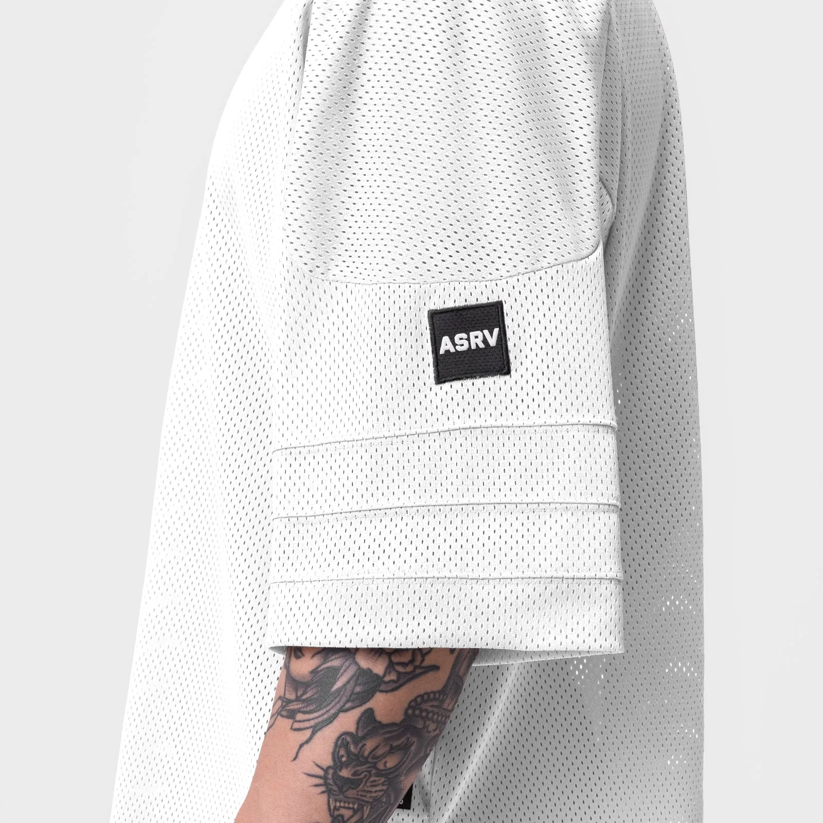 0772. SilverPlus? Mesh Oversized Jersey - White Vintage Look