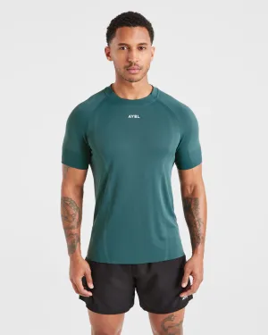Formal Elegance Classic Style Attain Seamless T Shirt - Pine Forest