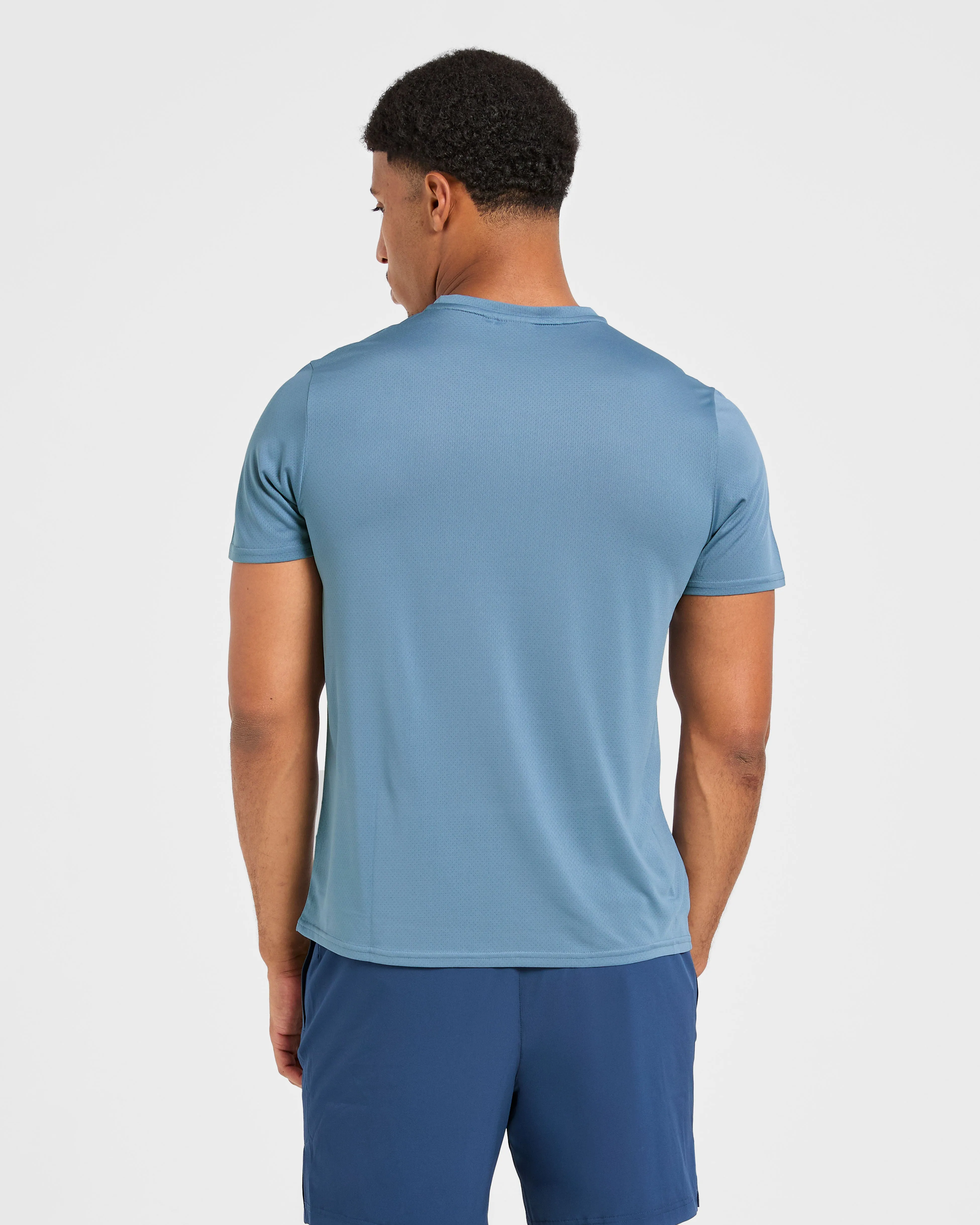 Origin T Shirt - Slate Blue EthicalProduction Non Iron Fabric