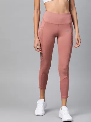 Cozy Design Alcis Women Dusty Pink Solid Cropped Tights