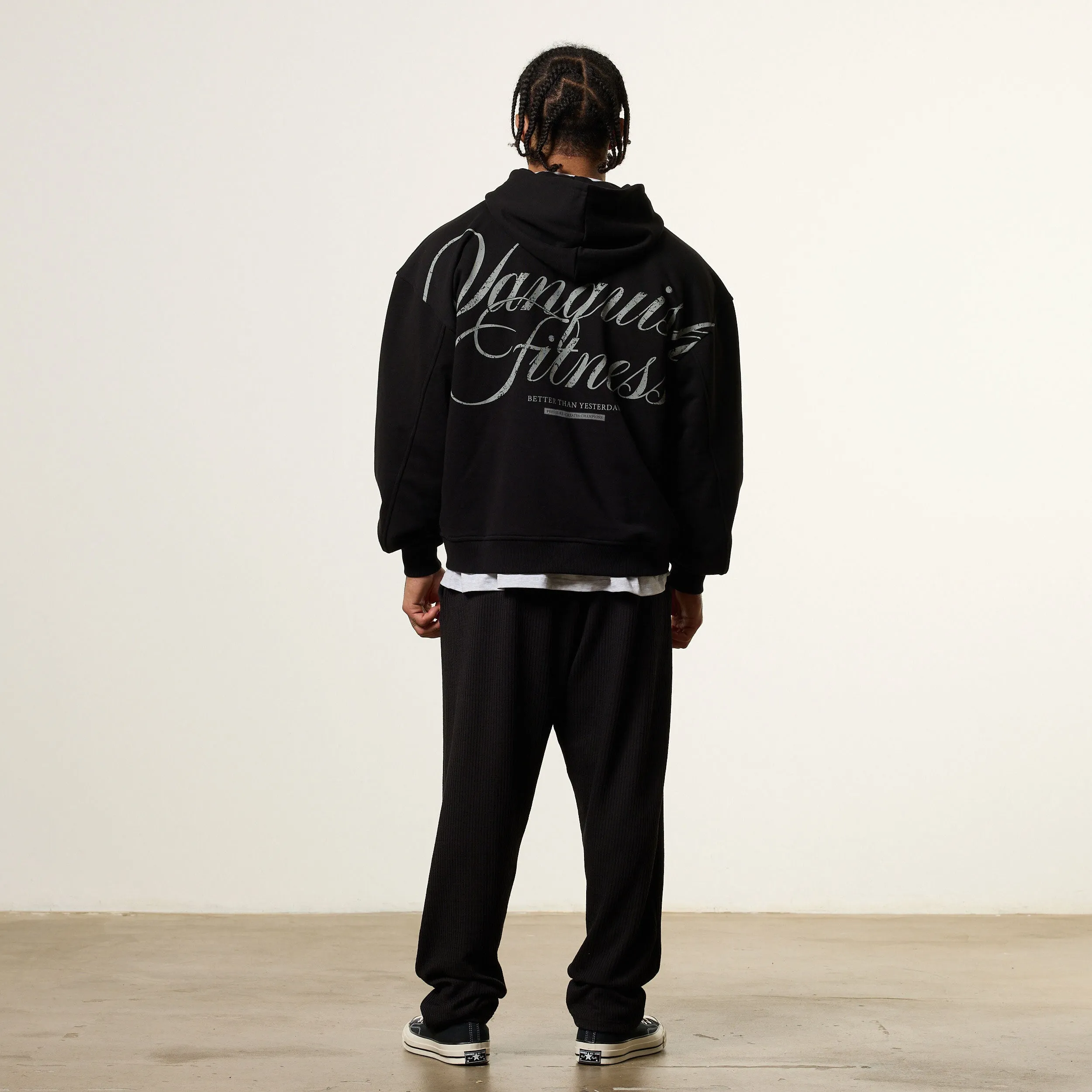 Vanquish x JBeast Black Oversized Full Zip Hoodie Functional Pockets