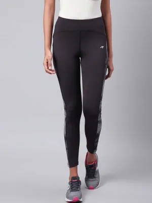Alcis Women Black Solid Training Tights Home Lounge Mountain Hike Ultra Light
