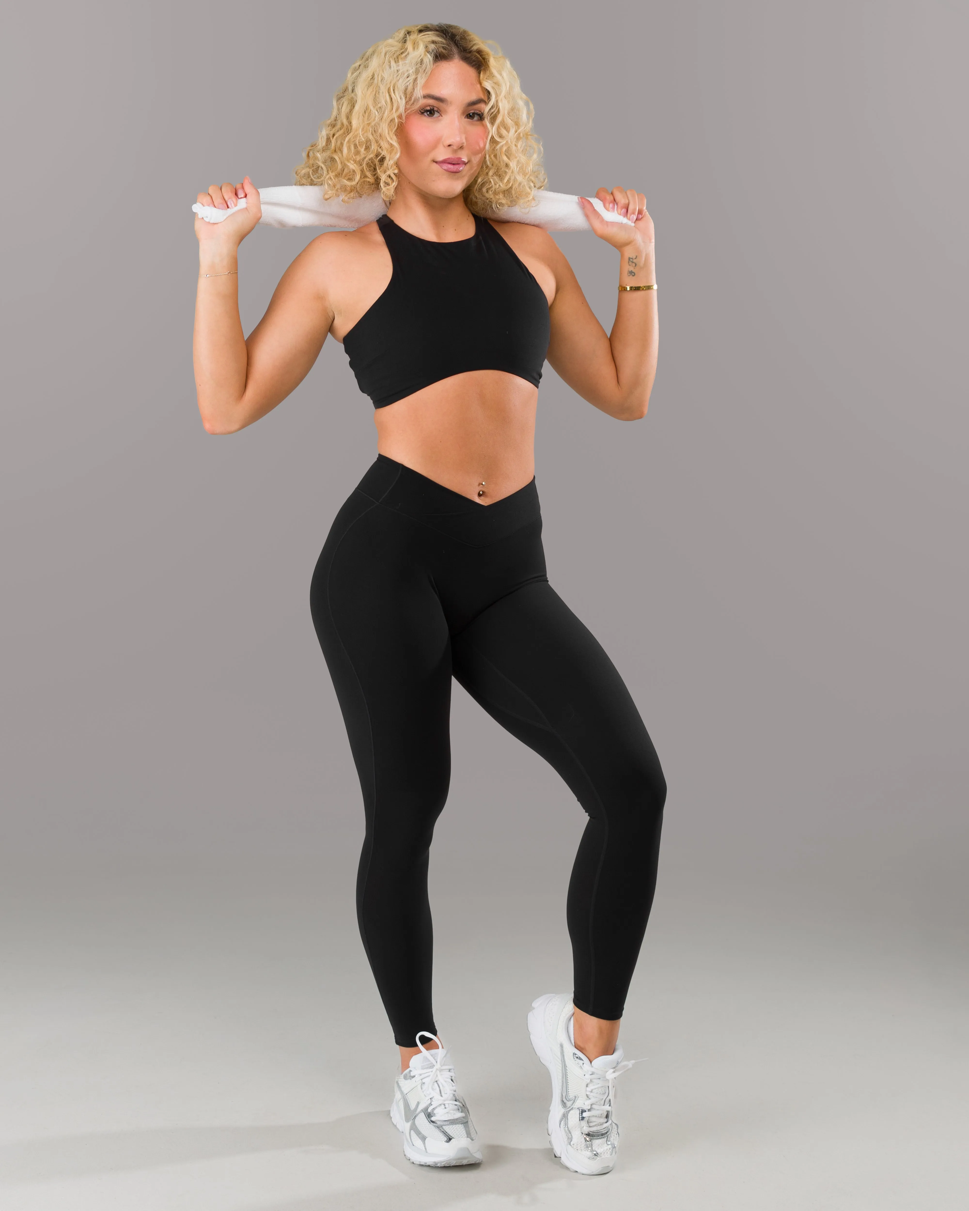 Petite Size Ultra Light Wrap Legging - Black