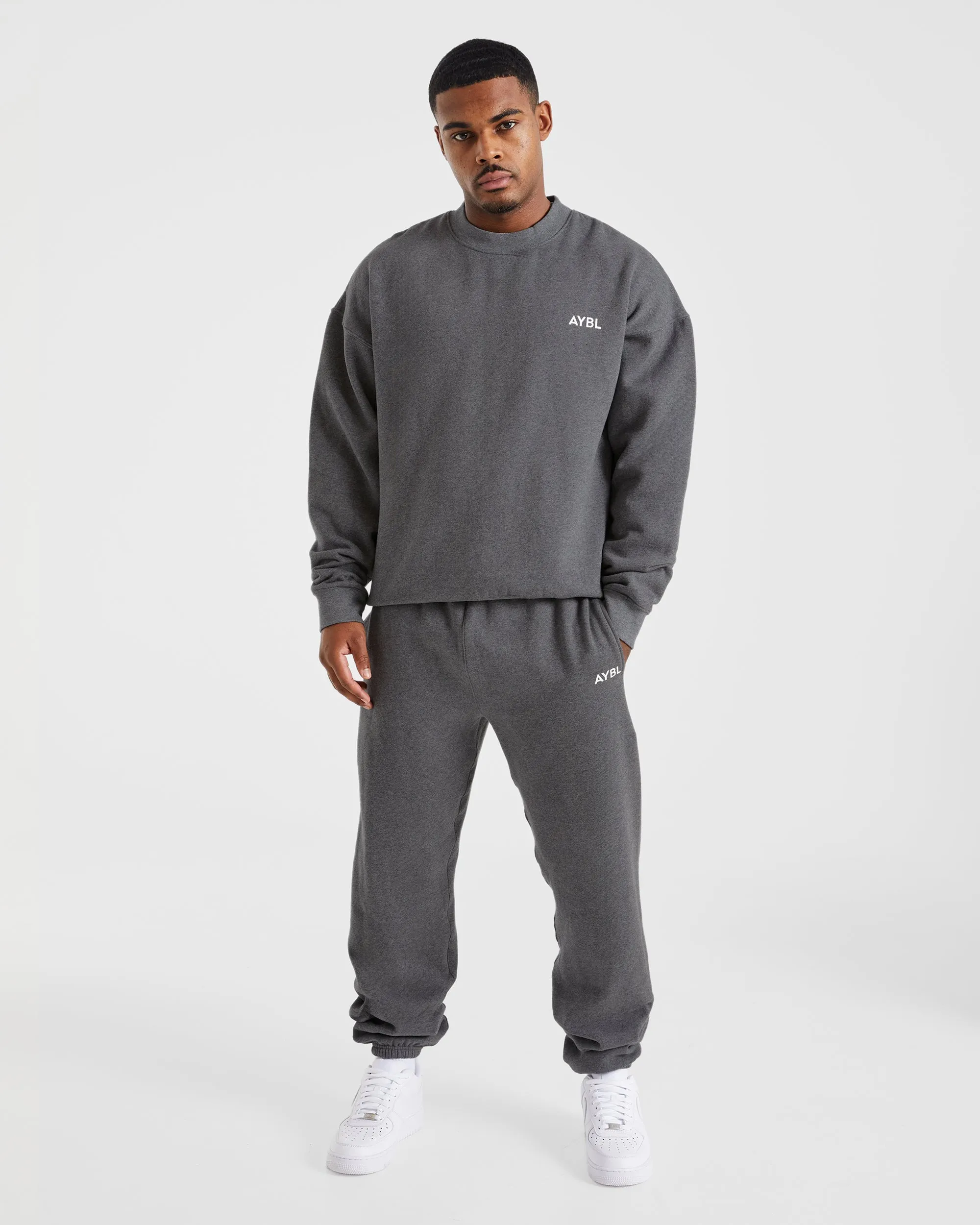 concert outfit Essential Oversized Sweater - Charcoal Marl