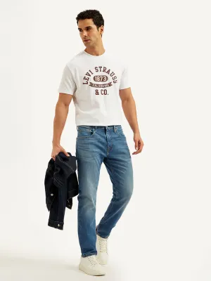 Men's 512 Blue Slim Tapered Fit Mid Rise Jeans Casual Solution Traveler Gear Brunch Outfit Casual Friday
