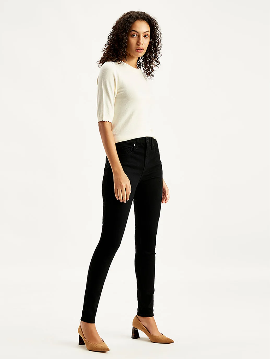 Women's 721 Black Skinny Fit High Rise Jeans Timeless Piece