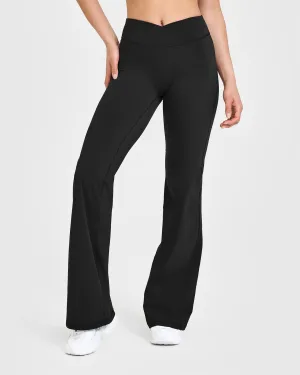 Green Fit Unified Wrap Flared Bottoms | Black SoftTouchInterior