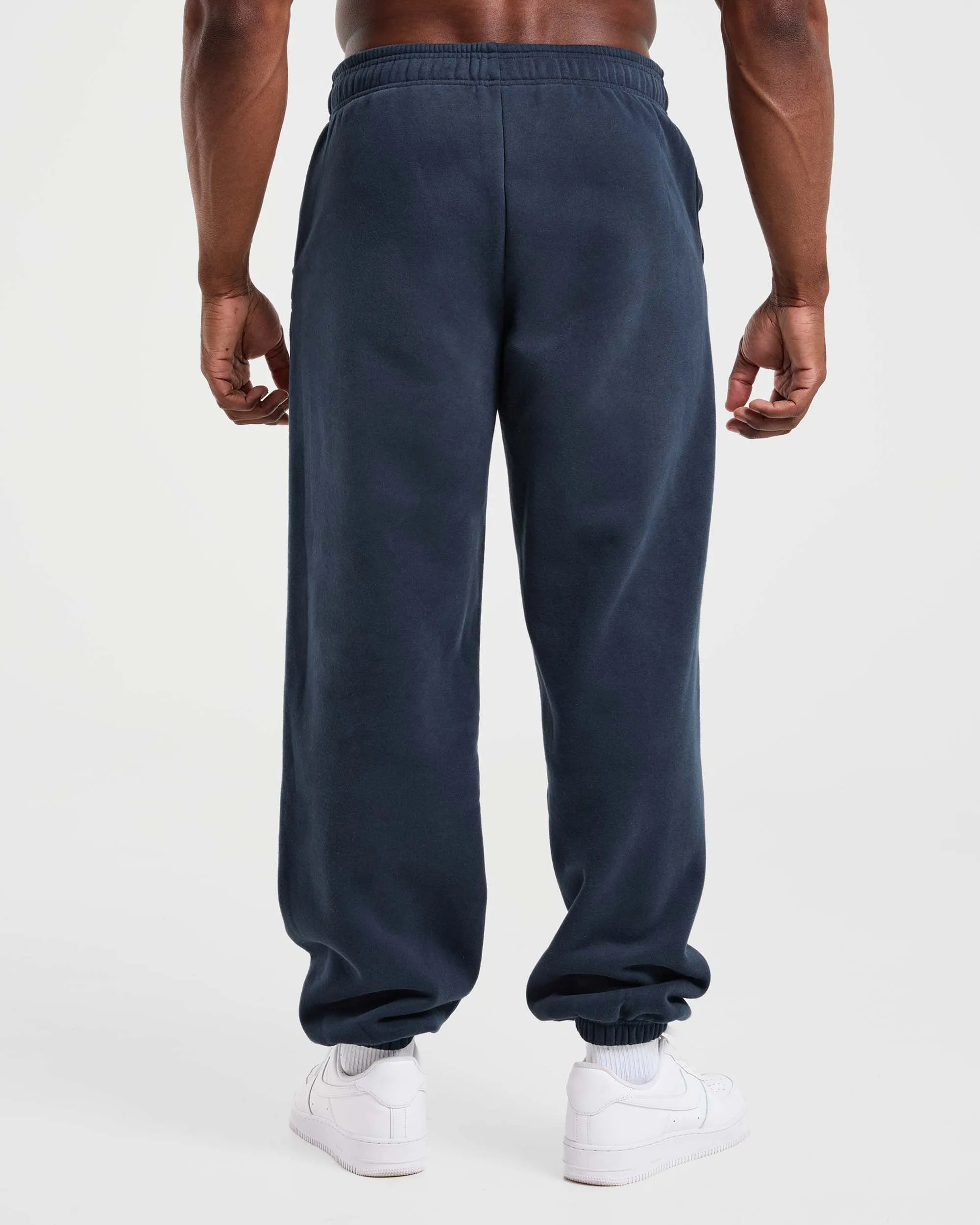 Skinny Fit Academy Oversized Joggers - Navy