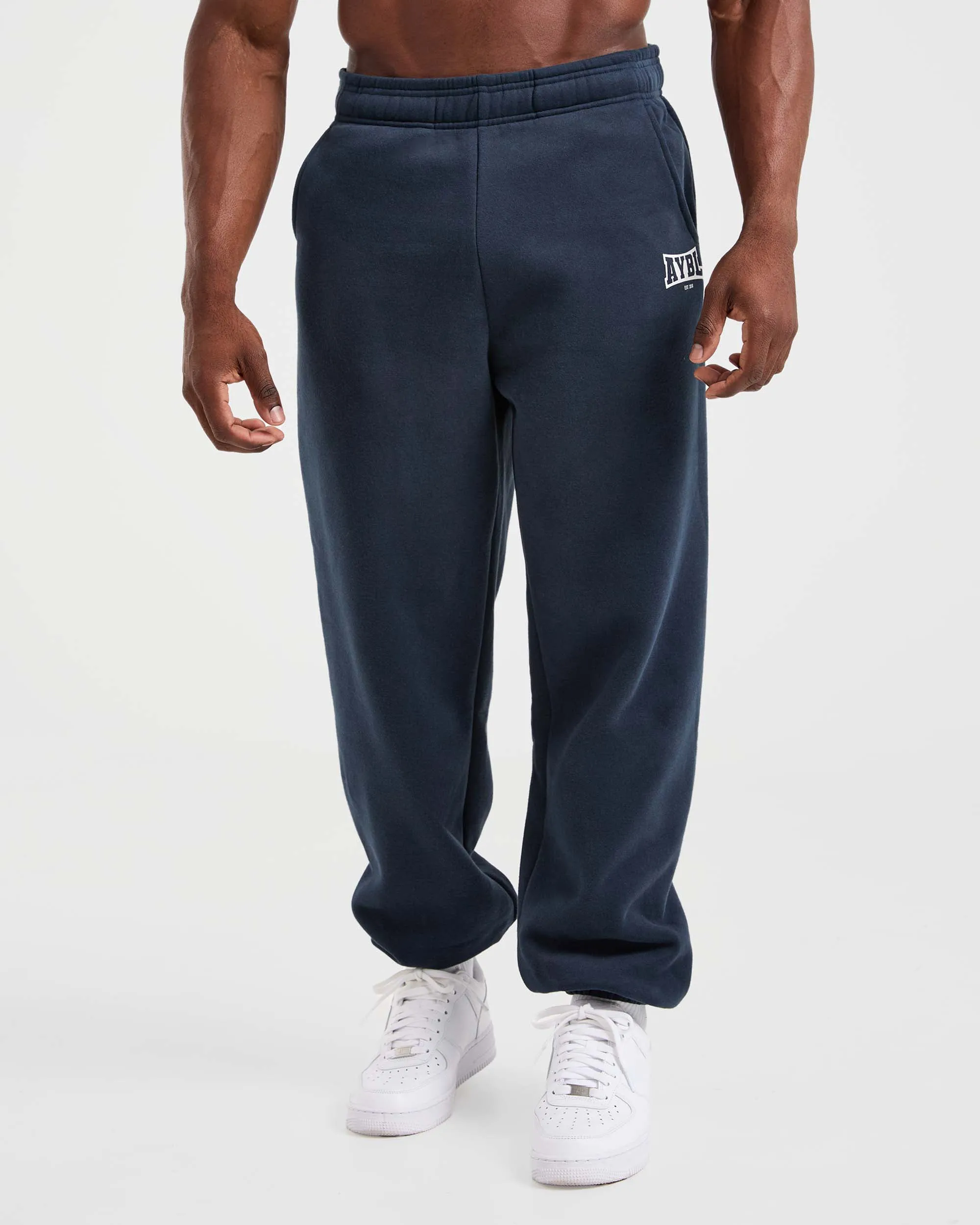 Ultra Soft Inner Layer Thermal regulation Academy Oversized Joggers - Navy