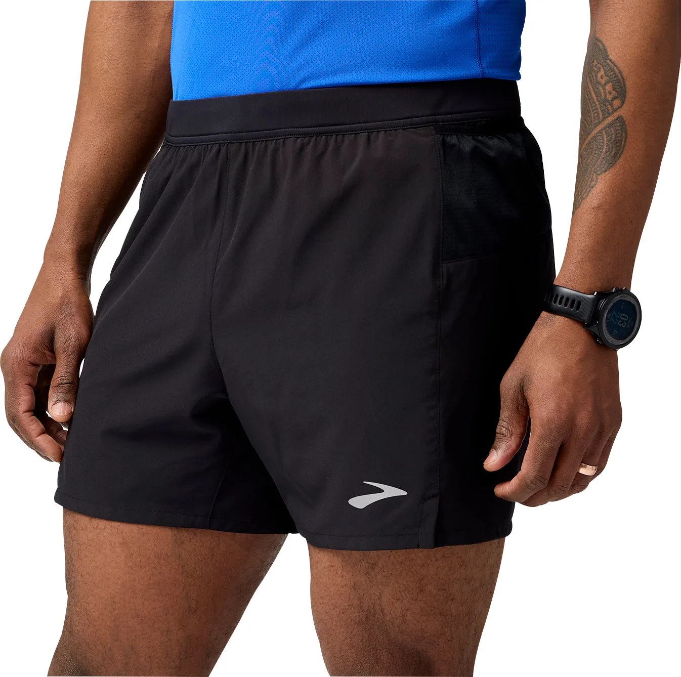 dungarees Brooks Journey 5 Inch Mens Running Shorts - Black