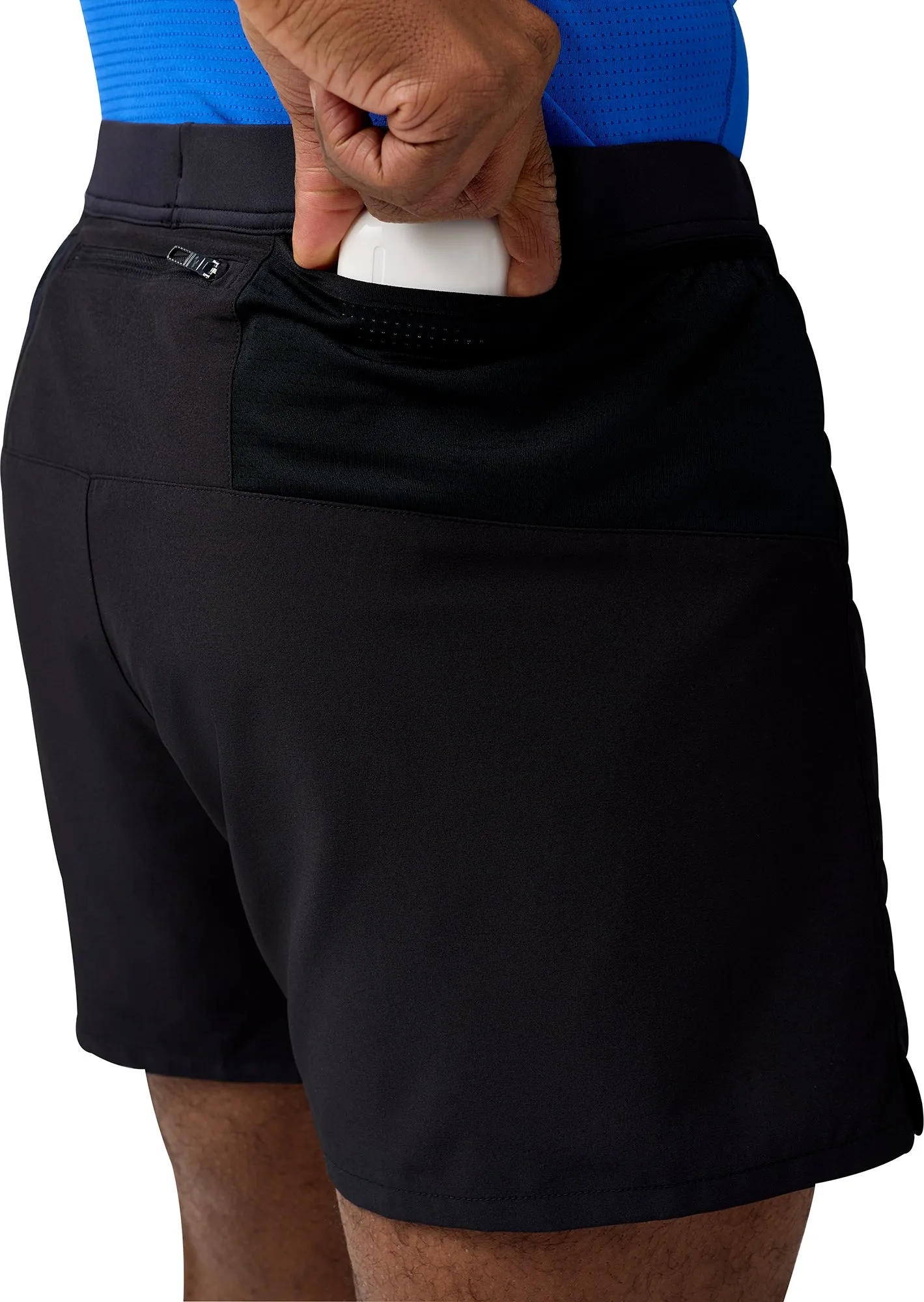 school wear Brooks Journey 5 Inch Mens Running Shorts - Black