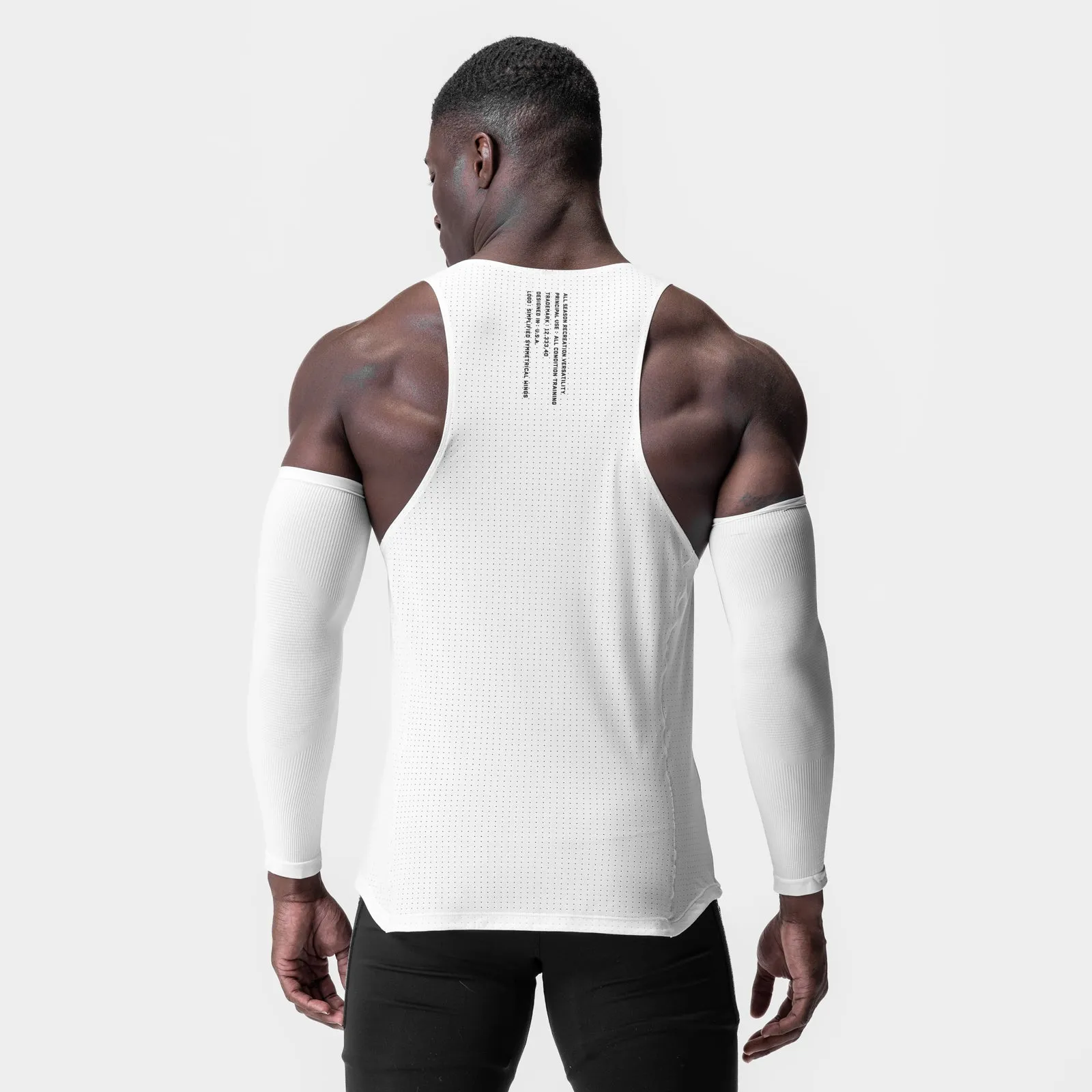 0949. Laser-Vent? Singlet Tank - White Historical - significant Cyber - secure