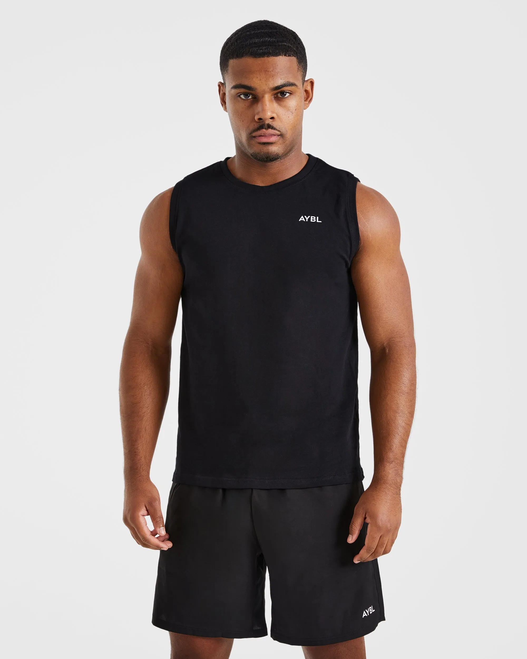 Flexible Style Essential Tank - Black quick dry