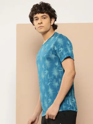 Alcis Men Printed Slim Fit T-shirt Recycled Polyester Blend Ergonomic Cut