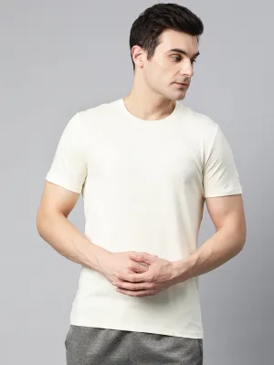 Alcis Men Solid Stretchex Slim Fit T-shirt SlipResistantHem