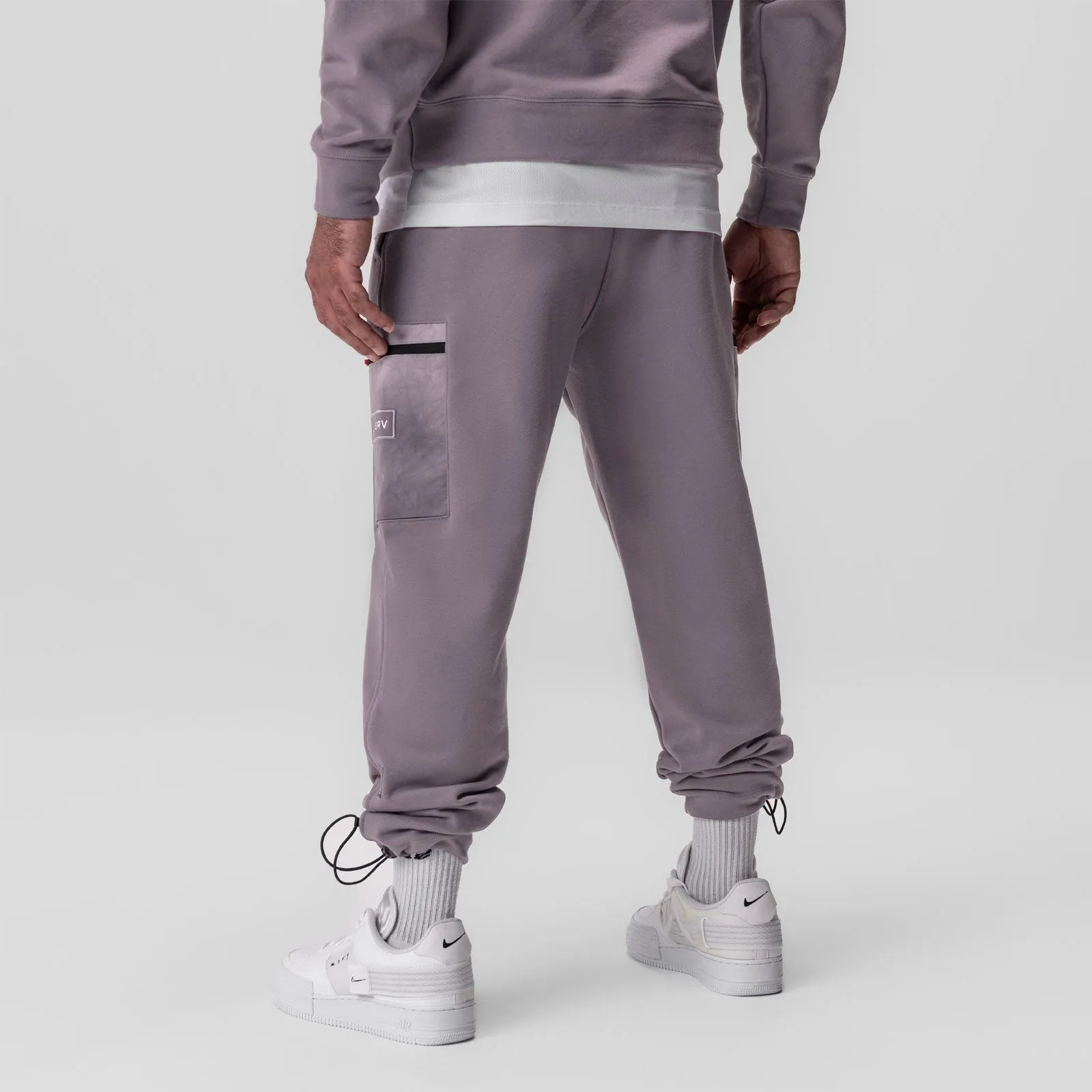 0914. Tech-Terry? Paneled Cinch Cargo Jogger - Moonscape/Wave-dye Anti Pilling