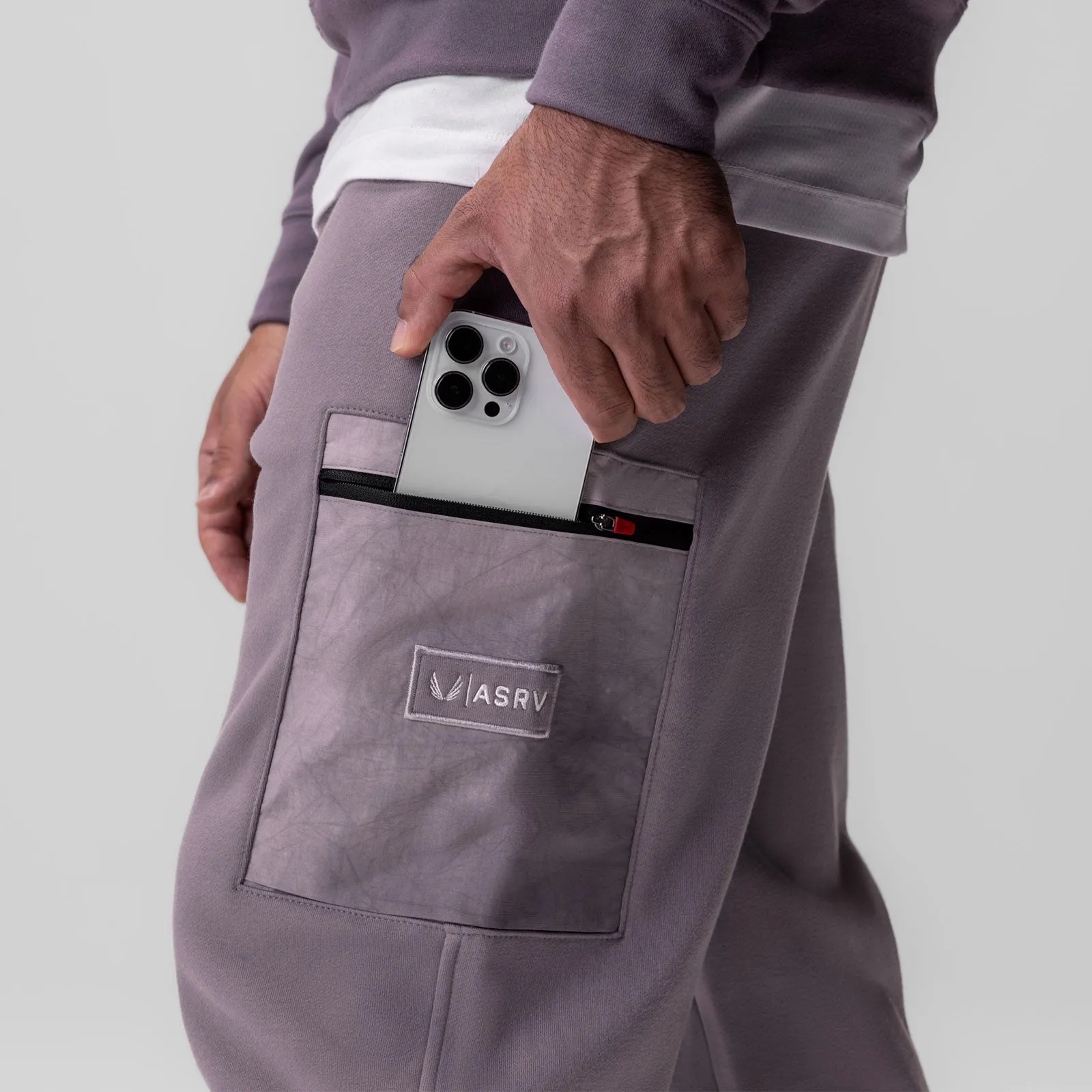 Professional Wear Soft Brush Lining 0914. Tech-Terry? Paneled Cinch Cargo Jogger - Moonscape/Wave-dye