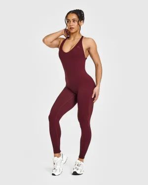 Unified Scoop Back All In One Long | Rosewood SkinFriendlyLining Compression Fit