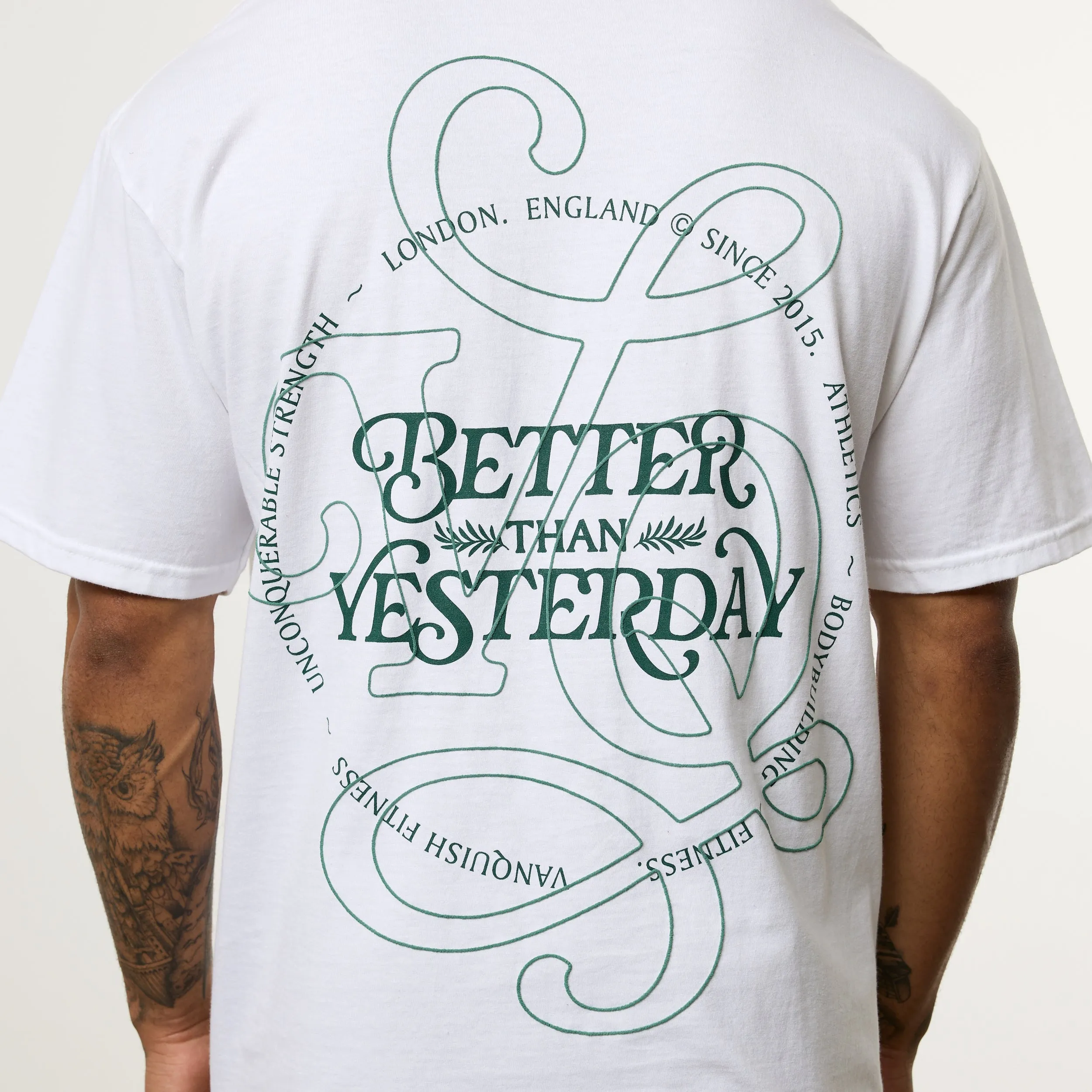 Vanquish Revolve Filigree White Oversized T Shirt AntiStatic Properties AntiStaticLining